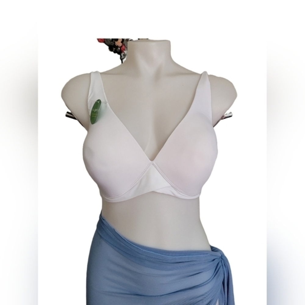 Women's White Plunge Bra